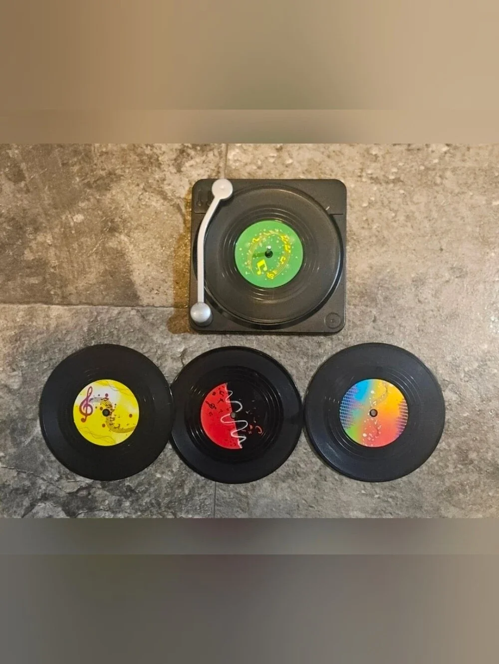 4pc Record Player Coaster Set BNIB